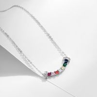 Style Ig Commuer Coloré Argent Sterling Plaqué Rhodium Zircon Collier En Masse main image 3