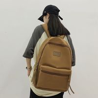 Solid Color Casual Holiday Women's Backpack sku image 1