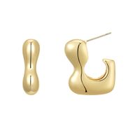 1 Pair Ig Style Simple Style Solid Color Plating Copper Ear Studs main image 5