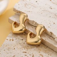 1 Pair Ig Style Simple Style Solid Color Plating Copper Ear Studs main image 1