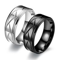 Simple Style Round Stainless Steel Unisex Rings main image 4
