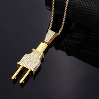 Hip-hop Vintage Style Rock Geometric Stainless Steel Alloy Plating Inlay Zircon Gold Plated Silver Plated Men's Pendant Necklace main image 3