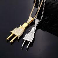 Hip-hop Vintage Style Rock Geometric Stainless Steel Alloy Plating Inlay Zircon Gold Plated Silver Plated Men's Pendant Necklace main image 1