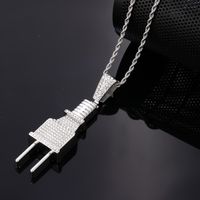 Hip-hop Vintage Style Rock Geometric Stainless Steel Alloy Plating Inlay Zircon Gold Plated Silver Plated Men's Pendant Necklace main image 2