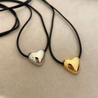 Einfacher Stil Herzform Kupfer Überzug Halskette main image 1