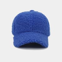 Autumn And Winter New Thickened Lamb Wool Solid Color Curved Brim Peaked Cap Women's Simple Fashionable Warm Baseball Cap Men's Sunhat sku image 11