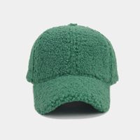 Autumn And Winter New Thickened Lamb Wool Solid Color Curved Brim Peaked Cap Women's Simple Fashionable Warm Baseball Cap Men's Sunhat sku image 14