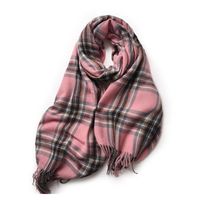 Korean Style Contrast Color Check Retro Artificial Cashmere Scarf Women's Winter Neck Warmer Warm All-matching Fashion Ins Factory Wholesale sku image 3
