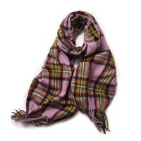 Korean Style Contrast Color Check Retro Artificial Cashmere Scarf Women's Winter Neck Warmer Warm All-matching Fashion Ins Factory Wholesale sku image 6