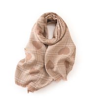 Women's Scarf High-grade Heart Printing Mid-length Warm Autumn And Winter Scarf New Winter Fashion Commuter Scarf For Women main image 3