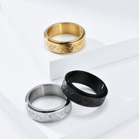 Wholesale Vintage Style Geometric Devil's Eye Titanium Steel Rings main image 5