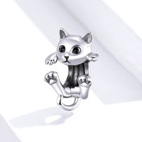 Casual Shiny Panda Sterling Silver Inlay Zircon Jewelry Accessories main image 2