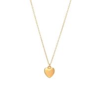 Stainless Steel 18K Gold Plated IG Style Commute Shiny Polishing Plating Heart Shape Pendant Necklace main image 2