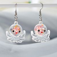 Wholesale Jewelry Cartoon Style Cute Octopus Plastic Resin Luminous Transparent Drop Earrings sku image 4