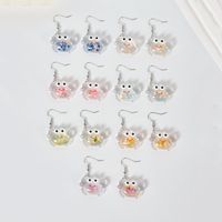 Wholesale Jewelry Cartoon Style Cute Crab Plastic Resin Luminous Transparent Drop Earrings main image 4
