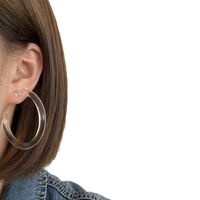1 Pair Simple Style C Shape Polishing Transparent Arylic Resin Ear Studs main image 2