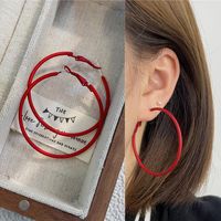 1 Pair Ig Style Simple Style Round Stoving Varnish Plating Alloy Hoop Earrings sku image 11
