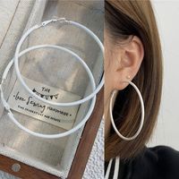 1 Pair Ig Style Simple Style Round Stoving Varnish Plating Alloy Hoop Earrings sku image 16