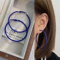 1 Pair Ig Style Simple Style Round Stoving Varnish Plating Alloy Hoop Earrings sku image 17