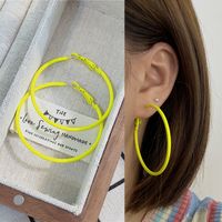1 Pair Ig Style Simple Style Round Stoving Varnish Plating Alloy Hoop Earrings sku image 21