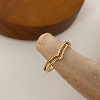 Großhandel Elegant Einfacher Stil Einfarbig Titan Stahl Ringe sku image 1