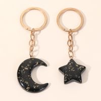 Cute Star Moon Arylic Metal Unisex Bag Pendant Keychain main image 2