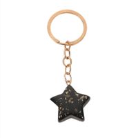 Cute Star Moon Arylic Metal Unisex Bag Pendant Keychain sku image 1