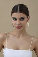 1 Pair Ig Style Simple Style Solid Color Plating Copper Drop Earrings main image 5