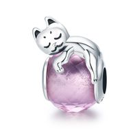 Casual Shiny Panda Sterling Silver Inlay Zircon Jewelry Accessories sku image 6