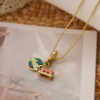 Simple Style Streetwear Bus Airplane Copper 18k Gold Plated Pendant Necklace In Bulk main image 2