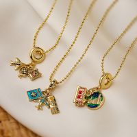 Simple Style Streetwear Bus Airplane Copper 18k Gold Plated Pendant Necklace In Bulk main image 5