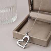 Stainless Steel 18K Gold Plated Simple Style Commute Polishing Plating Heart Shape Pendant Necklace main image 4