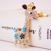 Cute Giraffe Alloy Unisex Bag Pendant Keychain main image 1