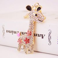 Cute Giraffe Alloy Unisex Bag Pendant Keychain main image 4