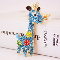 Cute Giraffe Alloy Unisex Bag Pendant Keychain main image 3