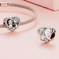 Casual Shiny Colorful Heart Shape Sterling Silver Inlay Zircon Jewelry Accessories main image 4
