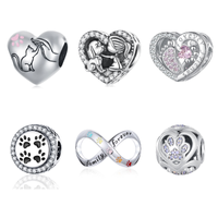 Casual Shiny Colorful Heart Shape Sterling Silver Inlay Zircon Jewelry Accessories main image 8