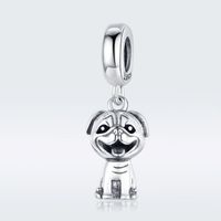 Casual Cute Dog Squirrel Sterling Silver Inlay Zircon Jewelry Accessories main image 7