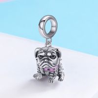 Casual Cute Dog Squirrel Sterling Silver Inlay Zircon Jewelry Accessories main image 5