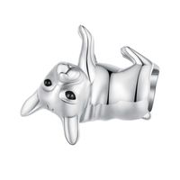 Casual Cute Dog Squirrel Sterling Silver Inlay Zircon Jewelry Accessories sku image 2