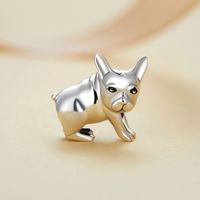 Casual Cute Dog Squirrel Sterling Silver Inlay Zircon Jewelry Accessories main image 4