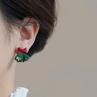 Wholesale Jewelry Simple Style Bell Alloy Flocking Drop Earrings main image 3