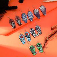 Wholesale Jewelry Hip-hop Funny Monster Skull Grimace Arylic Alloy Drop Earrings main image 3