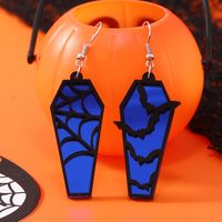 Wholesale Jewelry Hip-hop Funny Monster Skull Grimace Arylic Alloy Drop Earrings sku image 9