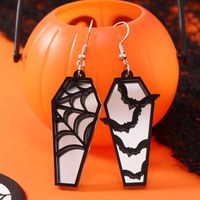 Wholesale Jewelry Hip-hop Funny Monster Skull Grimace Arylic Alloy Drop Earrings sku image 10