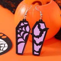 Wholesale Jewelry Hip-hop Funny Monster Skull Grimace Arylic Alloy Drop Earrings sku image 11