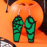 Wholesale Jewelry Hip-hop Funny Monster Skull Grimace Arylic Alloy Drop Earrings sku image 12