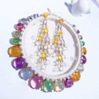 Elegant Glam Classic Style Water Droplets Resin Alloy Wholesale Earrings Necklace main image 7