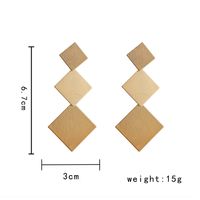 Wholesale Jewelry Elegant Streetwear Rhombus Alloy Plating Metal Drop Earrings main image 3