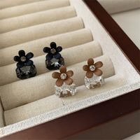 1 Pair 2 Pairs Elegant Flower Artificial Gemstones Alloy Drop Earrings main image 2